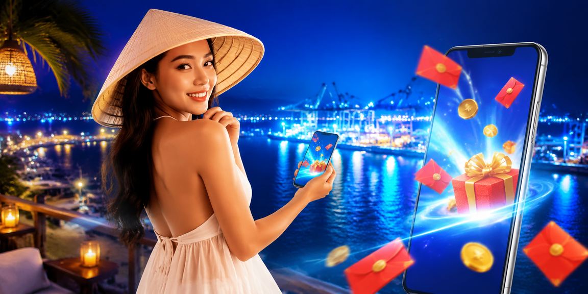 Người chơi sử dụng điện thoại để trải nghiệm trò chơi tại 1vs2